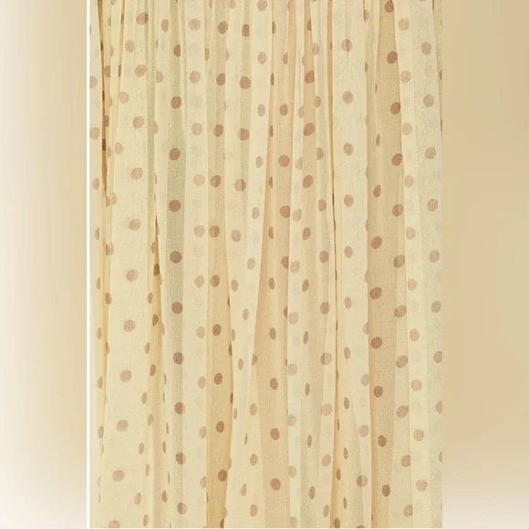 NWT HELSA Helsa Costanza Gown in butter yellow polka dot - Picture 13 of 17